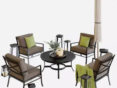 Crate and Barrel Regent Lounge Set 3D model