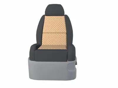 Car Seat Low Poly Low-poly 3D model