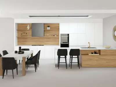 White kitchen  3D model