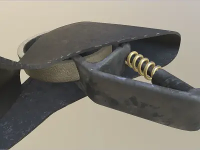 The Boring company - Retractable wheel gear  Low-poly 3D model