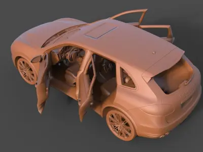 Porsche Cayenne 2016 3D print model