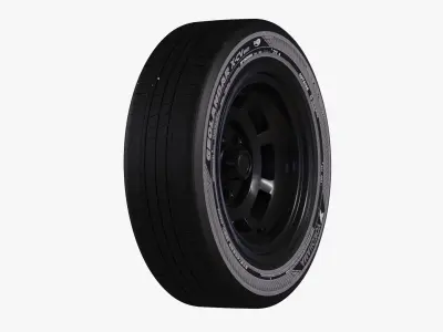 Yokohama Wheel - Bluearth Van RY55 - Geolandar Low-poly 3D model