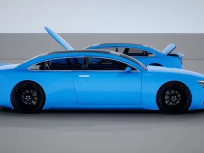 Generic Mid Size 2 Door Coupe Low-poly 3D model