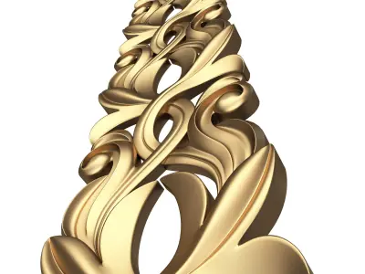 Ornament Element Molding 016 Low-poly 3D model