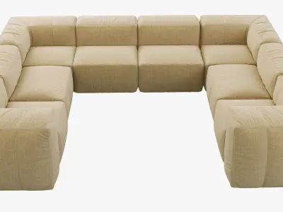 Restoration Hardware Preconfigured Fulham Upholstered U-Sofa  3D model