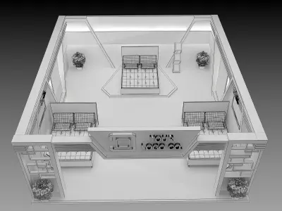 Booth Exhibition Stand a412a 3D model