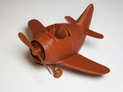 3D printed toy airplane 3D print model