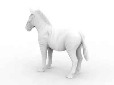Zebra Sculpted 3D Printable 3D print model