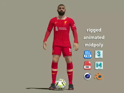 Mohamed Salah Liverpool 24-25 animation 3D model