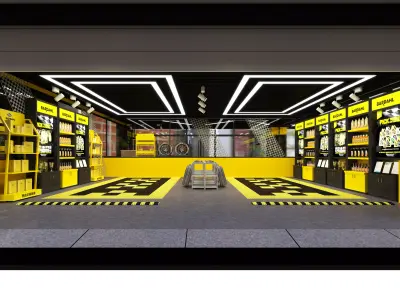 Car Wash Station Low-poly 3D model