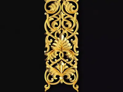 Central decor ornament for furniture 3D model 473