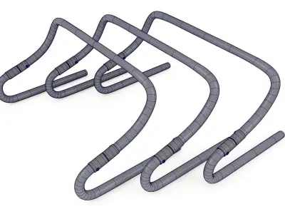 Training Sports Hurdles 3D model