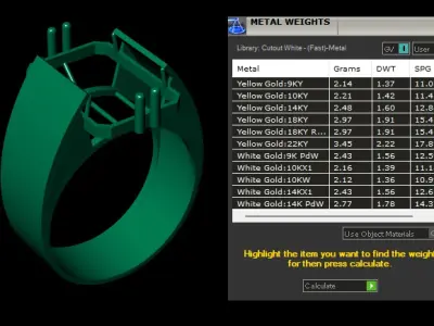 LUXURY FASHION  EMERALD RING 3D PRINTABLE MODEL 3D print model