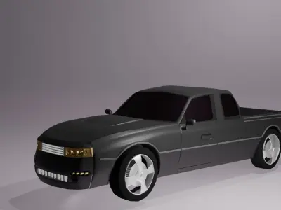 Low Poly Stylized Car Model Low-poly 3D model