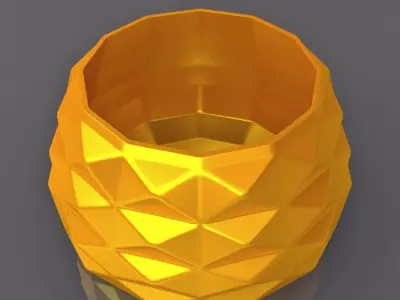 Triangulation Bowl Geometric Shape 3D Print Model 3D print model