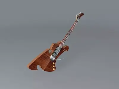 Hybrid Explorer guitar Free 3D model