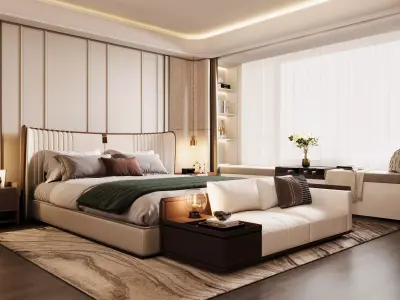 Modern Bedroom 3D Model 3D model