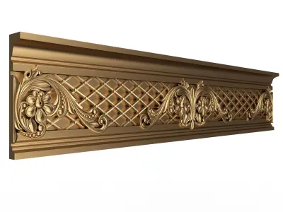 Cornice Decoration Molding 014 Low-poly 3D model