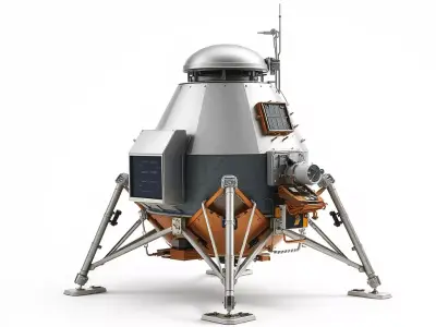 Mars Lander model pack Low-poly 3D model