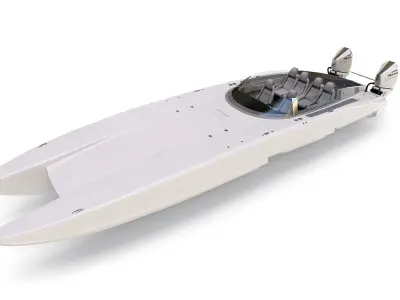 Powerboat   white 3D model