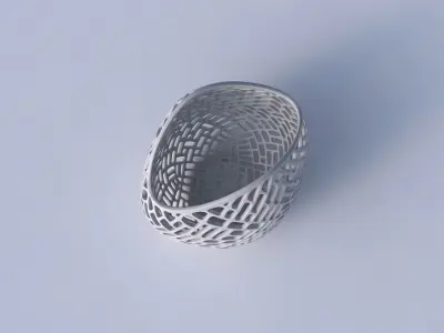 Bowl compressed 3 with lattice tiles 3D print model