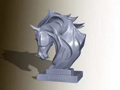 HORSE HEAD BUST ABSTRACT SCULPTURE Free 3D print model