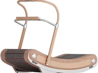 pent irena luxury premium curve manual treadmill 3D model