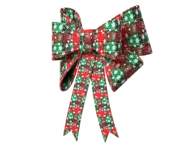 Christmas Bow Ribbon 06 Low-poly 3D model