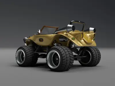 Cartoon Monster Truck 3D Model 3D model