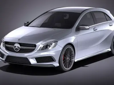 Mercedes-Benz A45 AMG 2015 VRAY 3D model