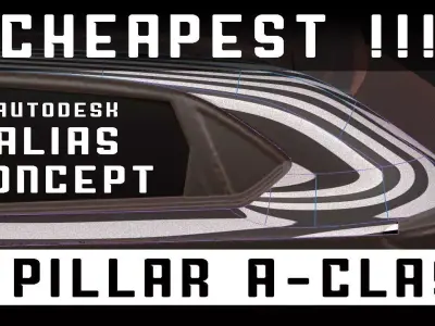 Complete A-Class C-Pillar 3D model