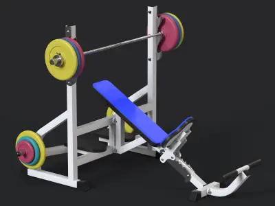 Olympic Bench 3D model