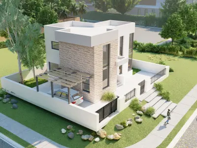 Suburban Modern Villa  3D model