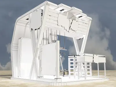 Booth Exhibition Stand a 102a  3D model