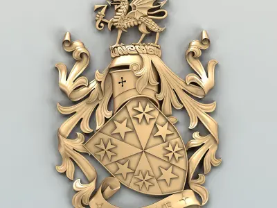Coat of arms decorative 008 3D model
