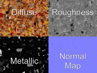 Vintage Rural Market Counter Display model pack Low-poly 3D model