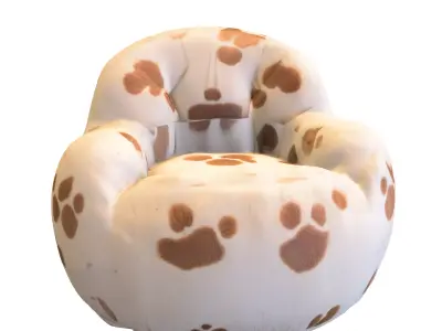 pack Cute  puff Kids Furniture Low-poly 3D model