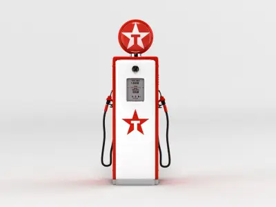 Retro Gas Station Pump 02 3D model