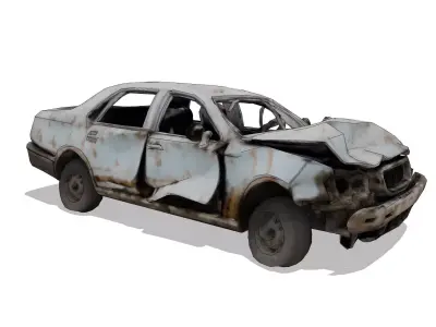 Used cars Low-poly 3D model