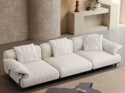 Mid Century interior scene 3D model