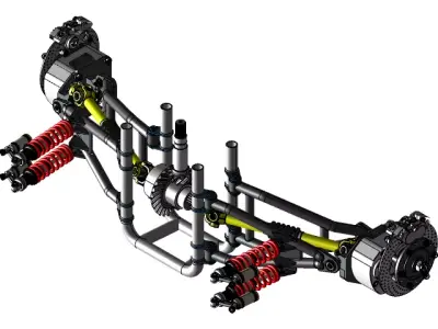 Suspensao Super ATV Low-poly 3D model