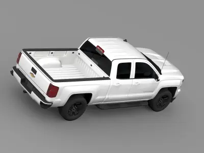 Chevrolet Silverado LT Z71 Double Cab GMTK2 Standart Box 2016 3D model