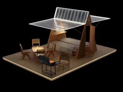 Tent combination 3D model