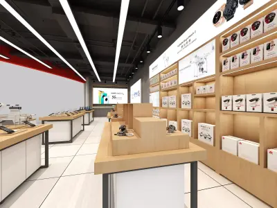 Fashion Tech Store Mobile Phone Shop Low-poly 3D model