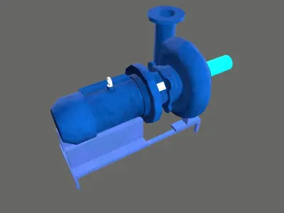 Motor Pump Low-poly 3D model
