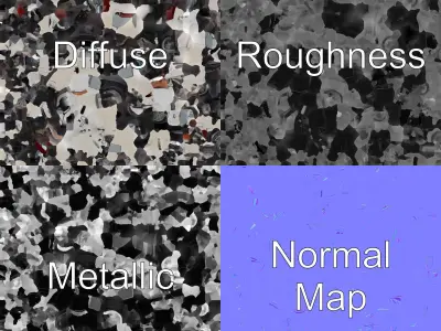 Vintage Sports Car Dynamic Profile model pack Low-poly 3D model