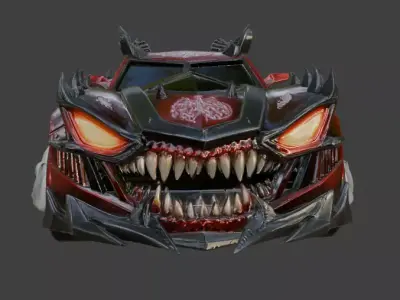 Halloween Demon Beast Car 3D print model