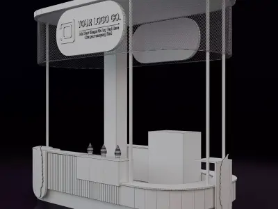 Booth Exhibition Stand a673 3D model
