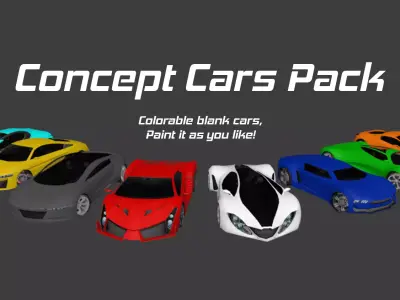 Game Ready Concept Cars Pack Low-poly 3D model