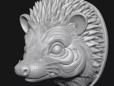 hedgehog 3D print model